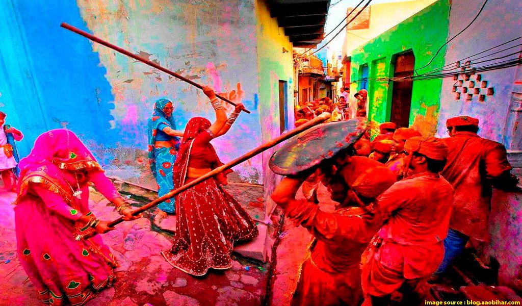 Image result for Holi at Vrindavan