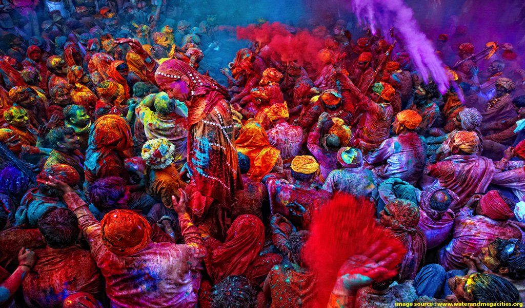 holi in vrindavan